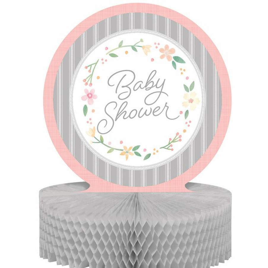 Baby Showers * | Creative Converting Farmhouse Floral Centerpiece Baby Baby Showers