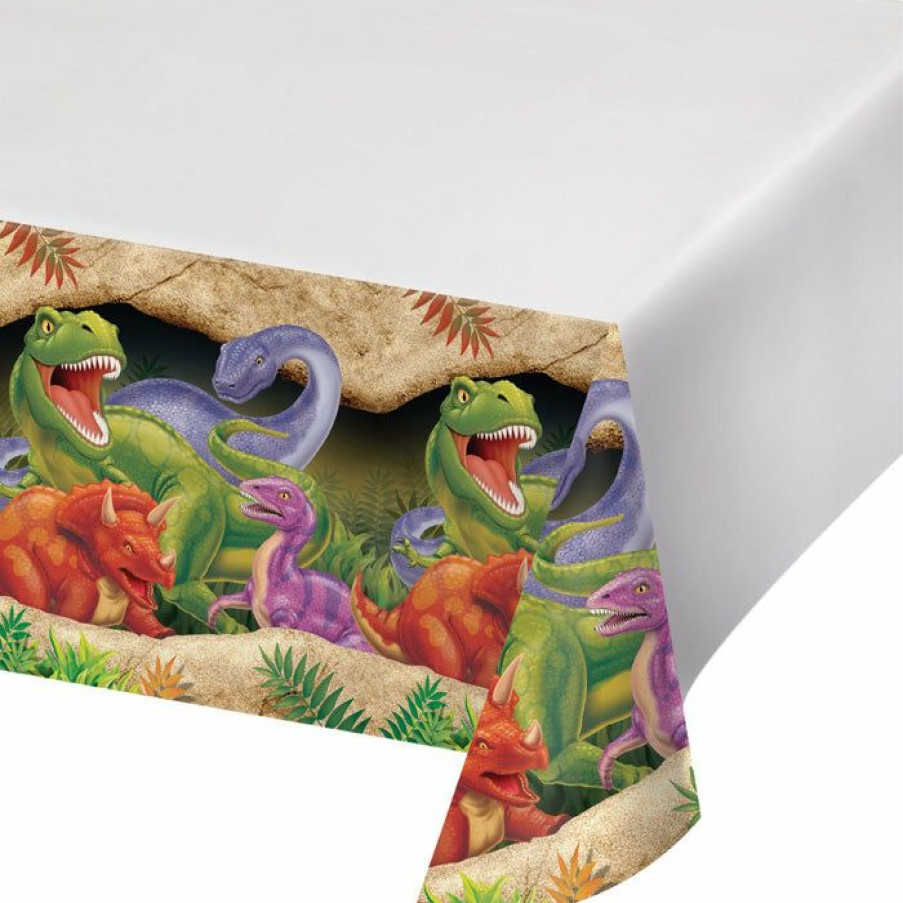 Birthdays * | Creative Converting Kids Birthday Party Themes Dino Blast Tablecover Plastic 54 X 108