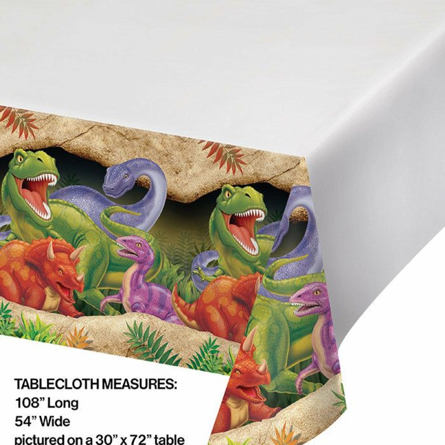 Birthdays * | Creative Converting Kids Birthday Party Themes Dino Blast Tablecover Plastic 54 X 108