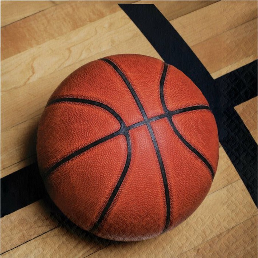 Sports * | Creative Converting Basketball Napkins, 18 Ct