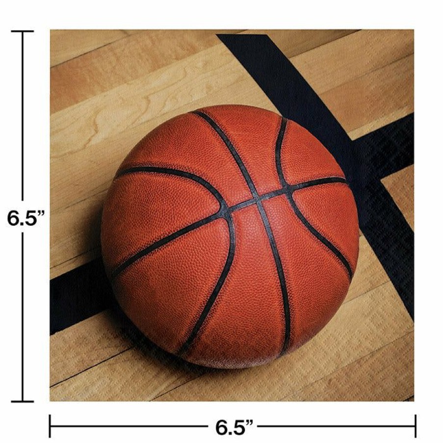 Sports * | Creative Converting Basketball Napkins, 18 Ct