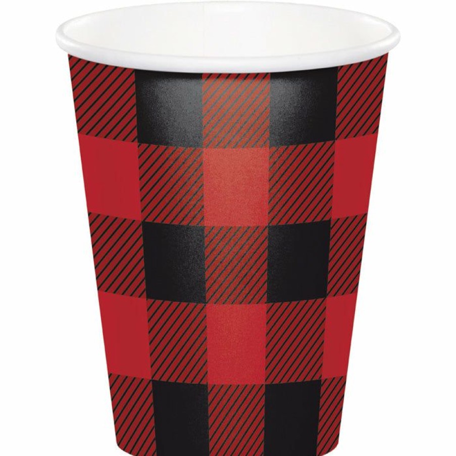 Themed Tableware * | Creative Converting Buffalo Plaid Hot/Cold Paper Cups 9 Oz., 8 Ct