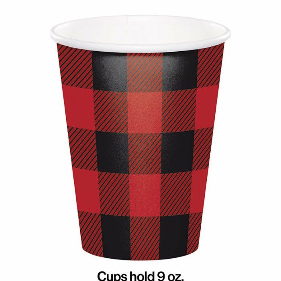 Themed Tableware * | Creative Converting Buffalo Plaid Hot/Cold Paper Cups 9 Oz., 8 Ct