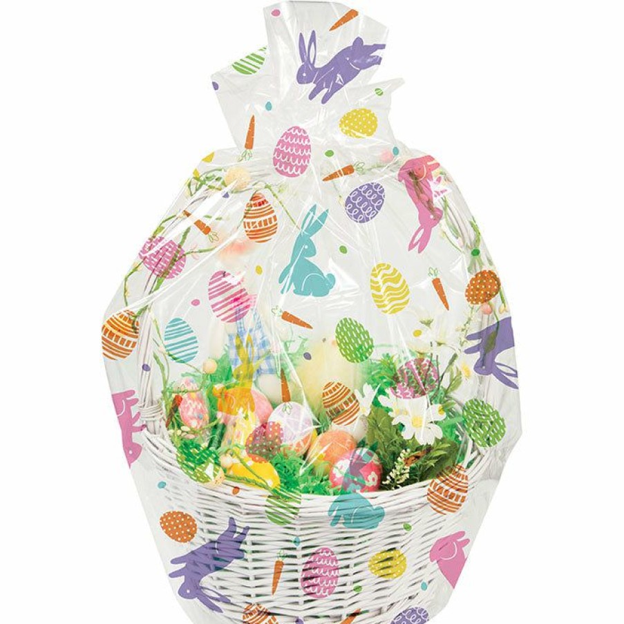 Holidays * | Creative Converting Easter Cello Basket Bag, Easter Toss 1Ct Easter Party Supplies