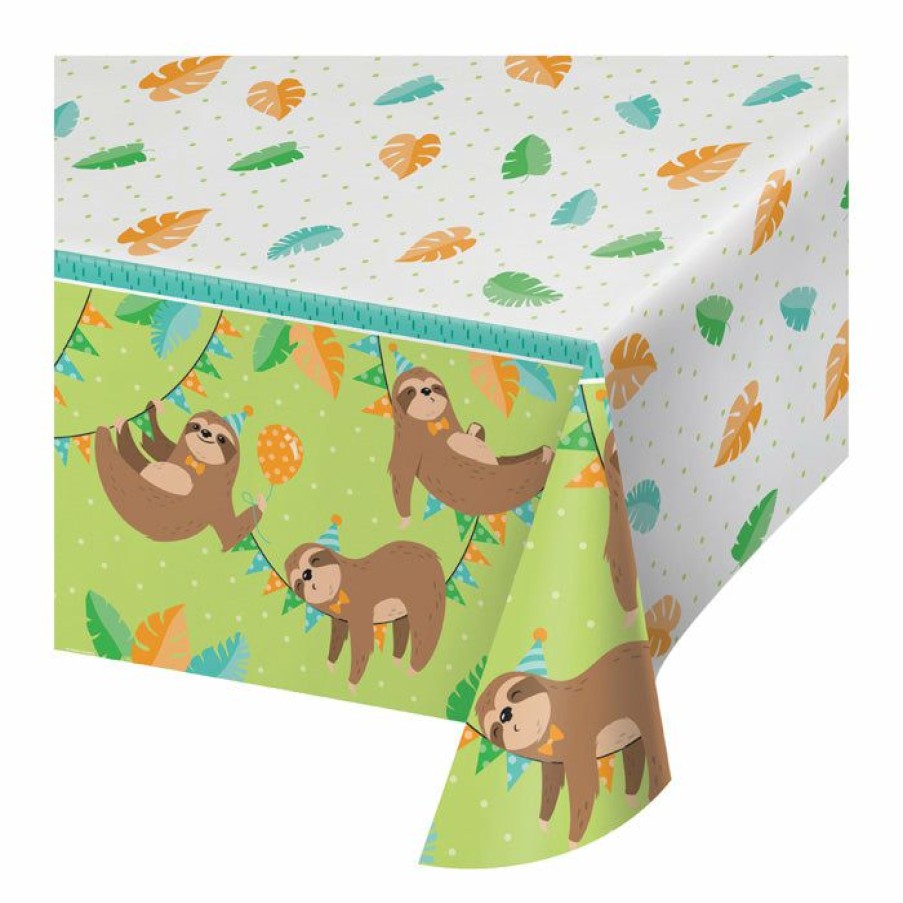 Birthdays * | Creative Converting Sloth Party Plastic Table Cover