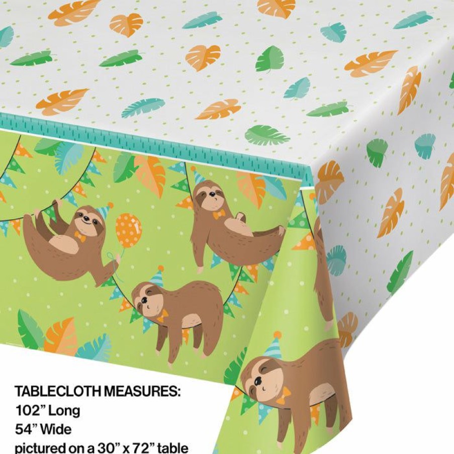 Birthdays * | Creative Converting Sloth Party Plastic Table Cover