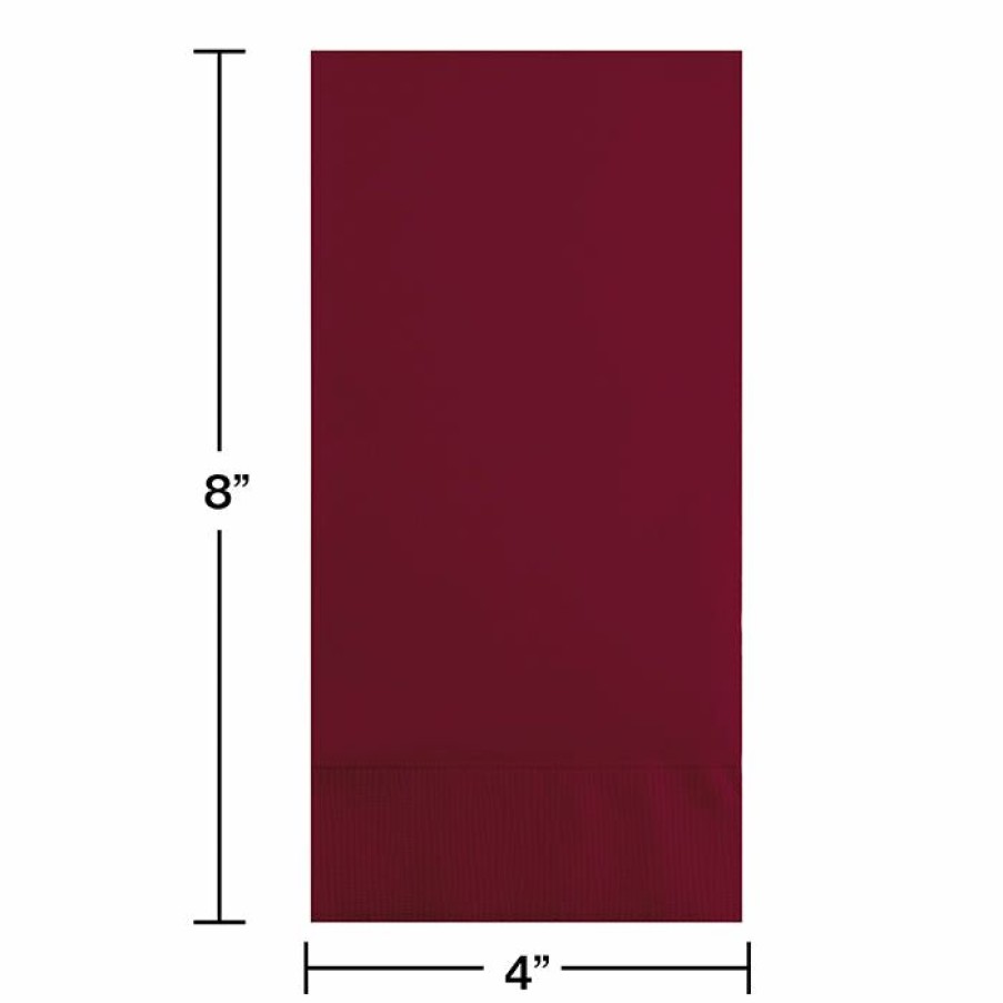 Solid Color Tableware * | Creative Converting Burgundy Guest Towel, 3 Ply, 16 Ct