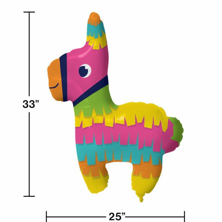 Holidays * | Creative Converting Cinco De Mayo And Fiesta Party Decorations Fiesta Fun Metallic Balloon Pinata Shaped, 33 X 25