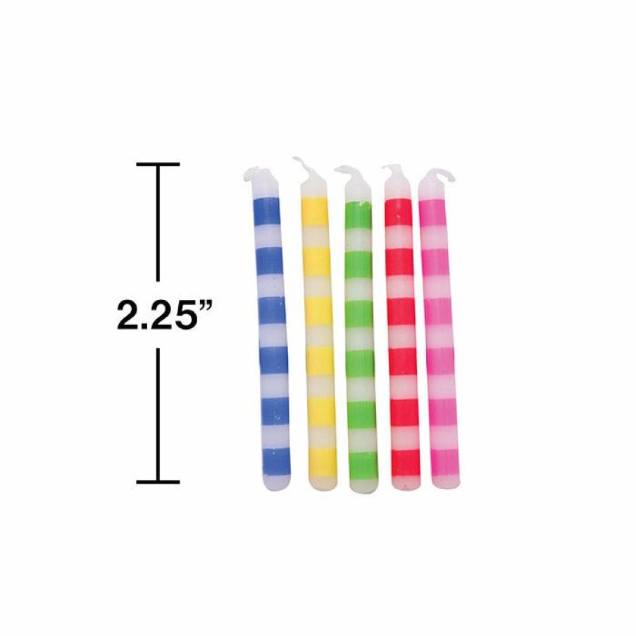 Birthdays * | Creative Converting Multicolor Striped Candles, 20 Ct