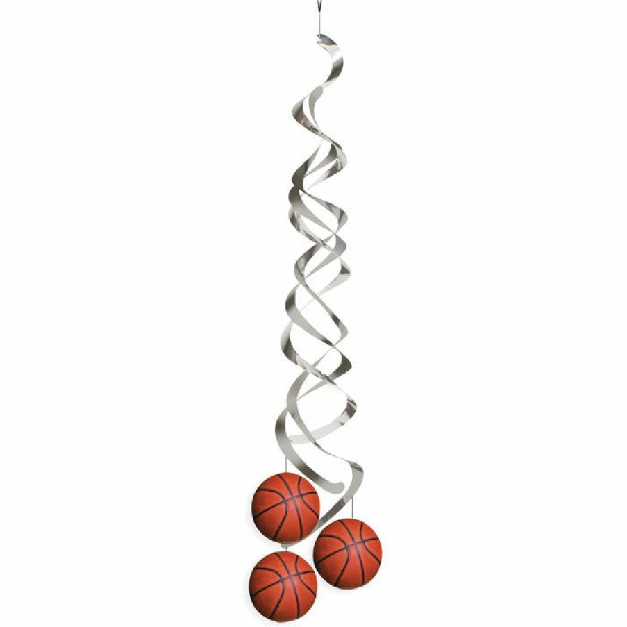 Sports * | Creative Converting Basketball Party Decorations Basketball Deluxe Danglers, 2 Ct