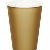 Solid Color Tableware * | Creative Converting Glittering Gold Hot/Cold Paper Cups 9 Oz., 24 Ct Solid Color Tableware