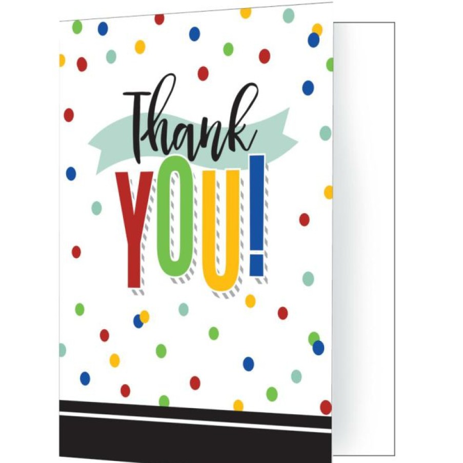 Graduation Party Supplies * | Creative Converting Colorful Grad Thank You (8/Pkg)