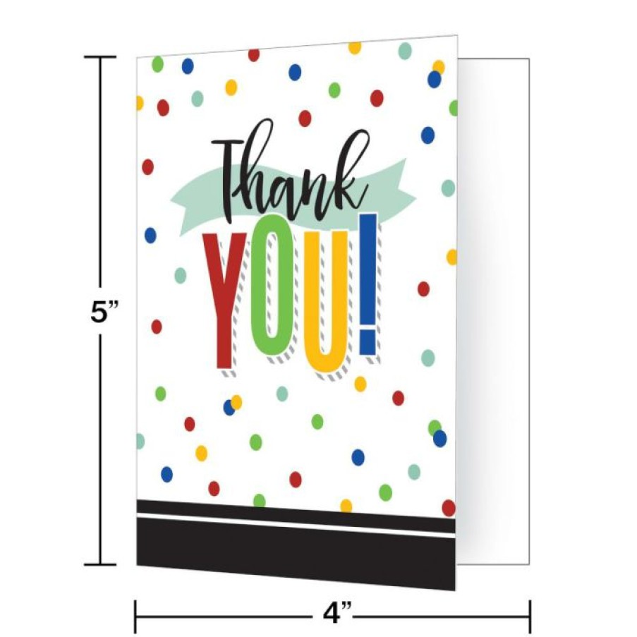 Graduation Party Supplies * | Creative Converting Colorful Grad Thank You (8/Pkg)