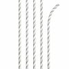 General Decorations * | Creative Converting Silver And White Striped Paper Straws, 24 Ct General Decorations