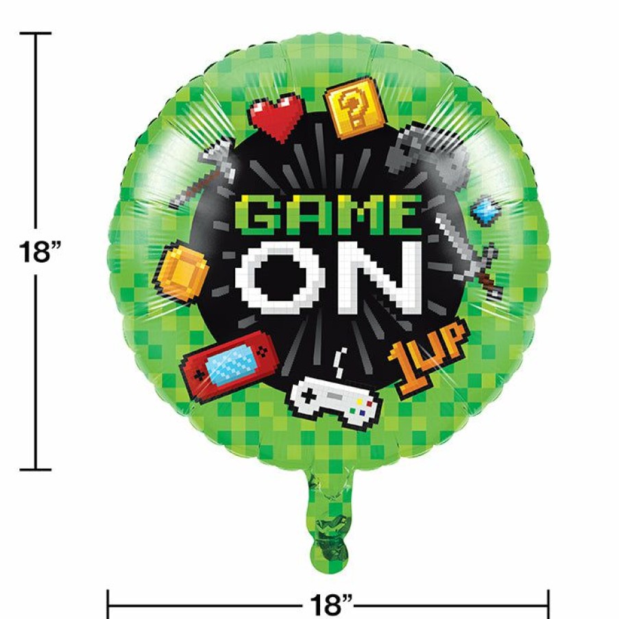 Birthdays * | Creative Converting Kids Birthday Party Themes Gaming Party Metallic Balloon 18