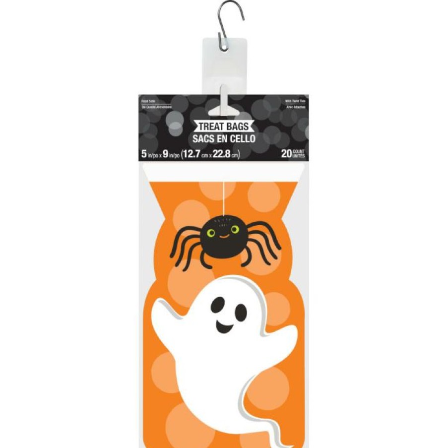 Holidays * | Creative Converting Halloween Party Supplies Halloween Spider And Ghost Party Favor Bags 12 Ct