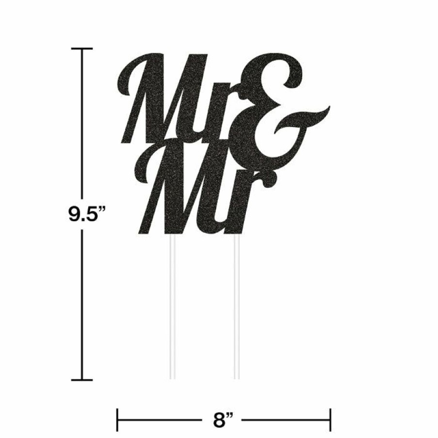 Bridal And Wedding * | Creative Converting Mr. And Mr. Cake Toppers 12 Ct