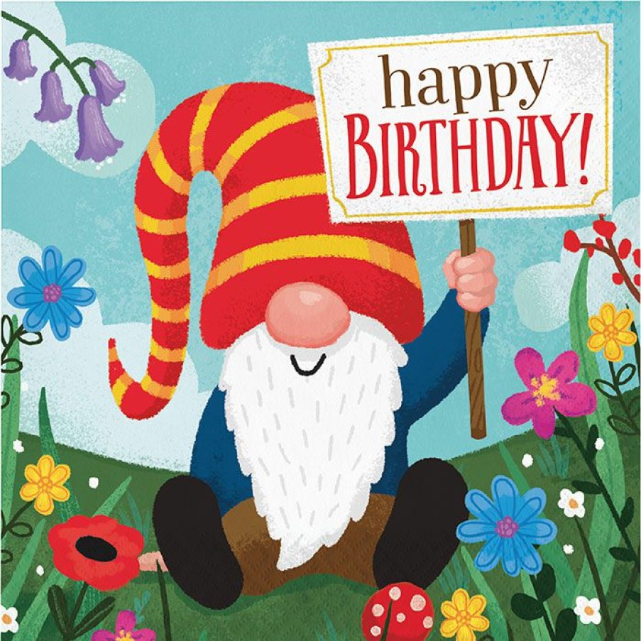 Birthdays * | Creative Converting Party Gnomes Luncheon Napkin 16Ct Kids Birthday Party Themes