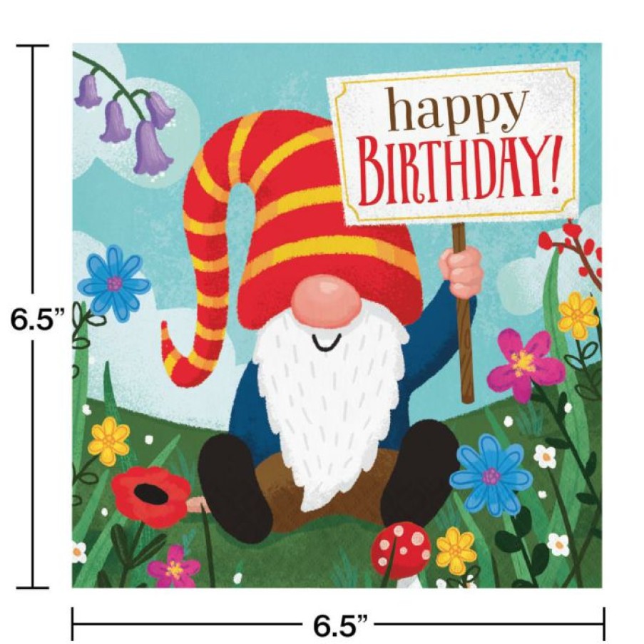 Birthdays * | Creative Converting Party Gnomes Luncheon Napkin 16Ct Kids Birthday Party Themes