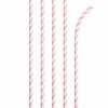 Solid Color Tableware * | Creative Converting Solid Color Tableware Classic Pink Striped Paper Straws, 24 Ct