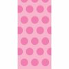 Solid Color Tableware * | Creative Converting Candy Pink Polka Dot Favor Bags, 20 Ct Solid Color Tableware