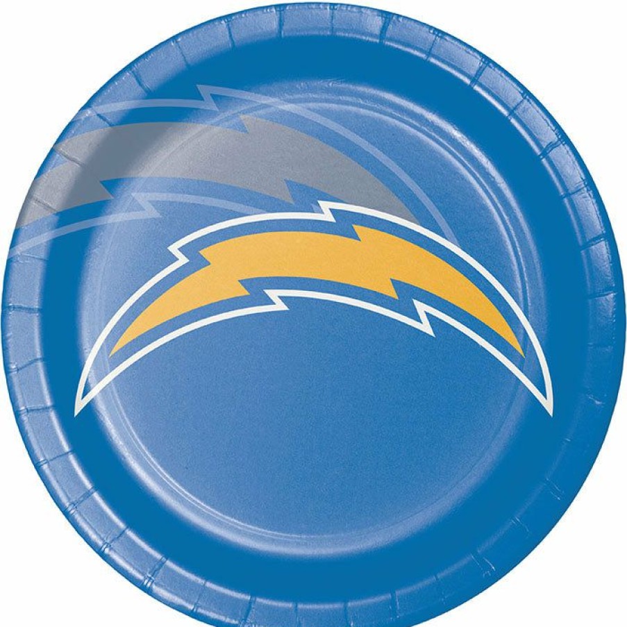 Sports * | Creative Converting Los Angeles Chargers Dinner Plate 8Ct