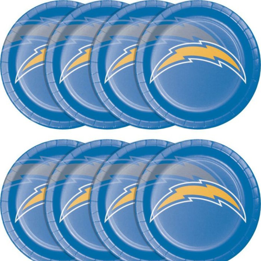 Sports * | Creative Converting Los Angeles Chargers Dinner Plate 8Ct