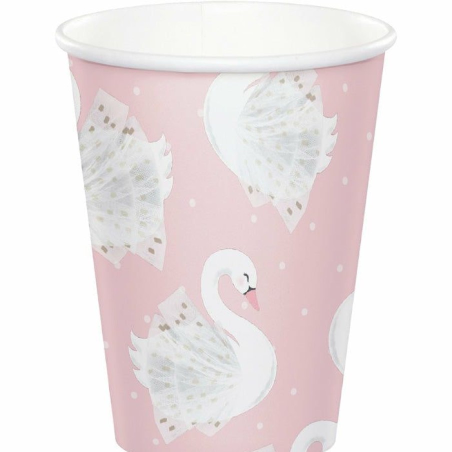 Birthdays * | Creative Converting Stylish Swan Paper Cups, Pack Of 8