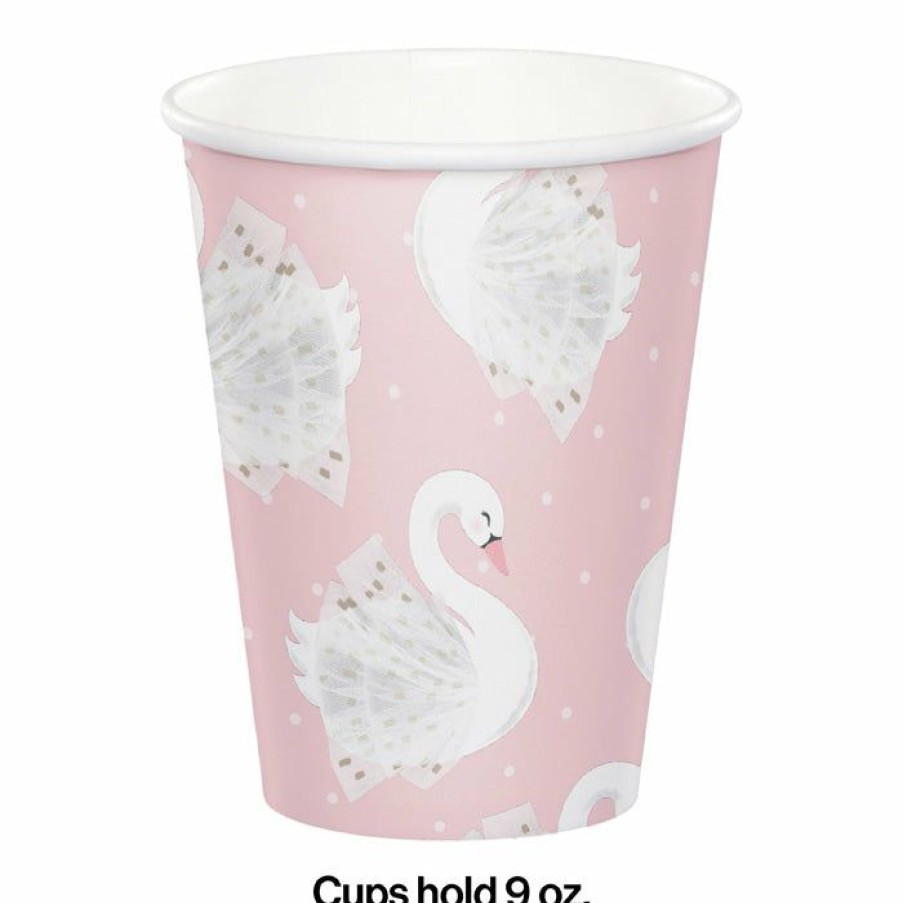 Birthdays * | Creative Converting Stylish Swan Paper Cups, Pack Of 8