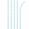 Solid Color Tableware * | Creative Converting Pastel Blue Striped Paper Straws, 24 Ct Solid Color Tableware