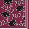 Graduation Party Supplies * | Creative Converting Burgundy Class Of 2022 Beverage Napkins, 36Ct Graduation Party Supplies