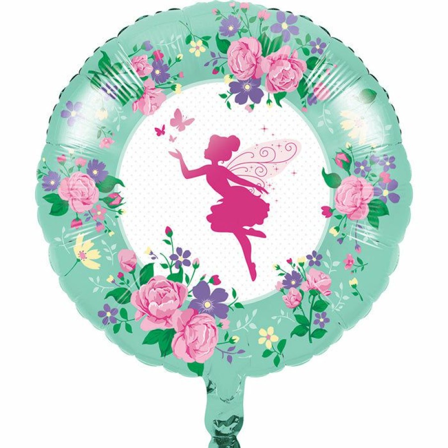 Birthdays * | Creative Converting Floral Fairy Sparkle 18 Mylar Ballon (10/Case) Kids Birthday Party Themes