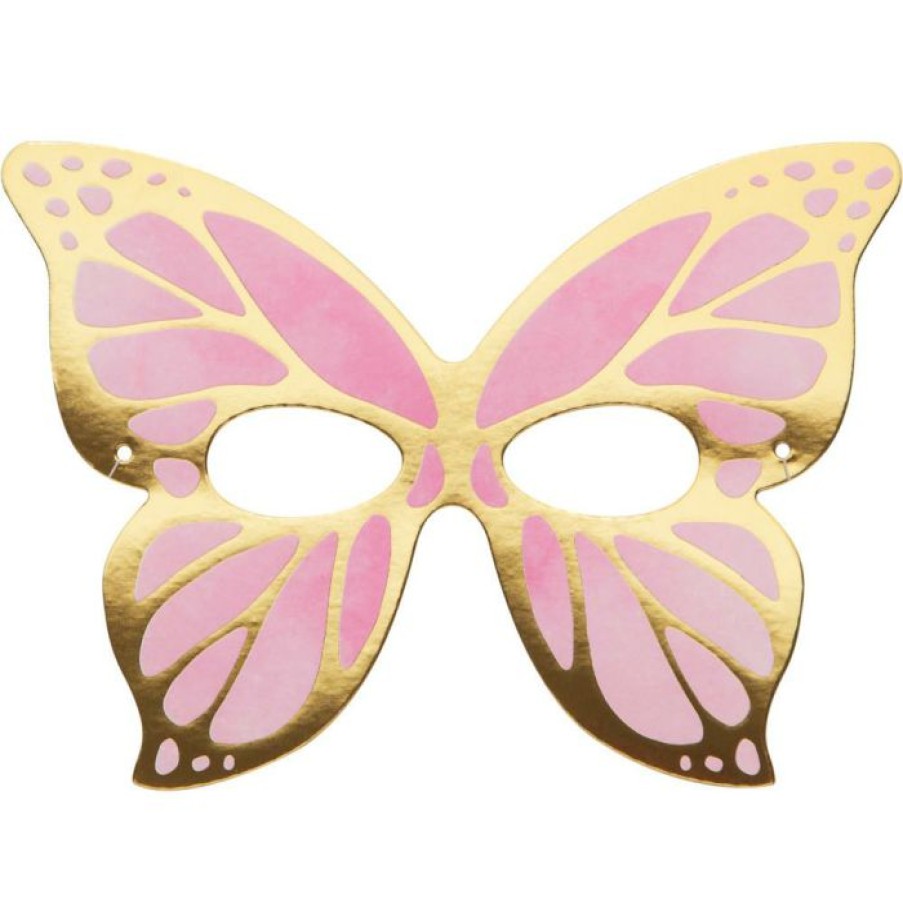 Birthdays * | Creative Converting Kids Birthday Party Themes Butterfly Shimmer Paper Masks, Foil 8Ct