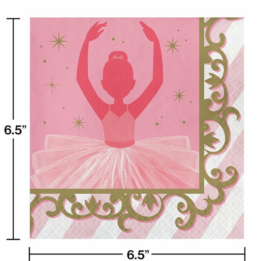 Birthdays * | Creative Converting Ballet Napkins, 16 Ct