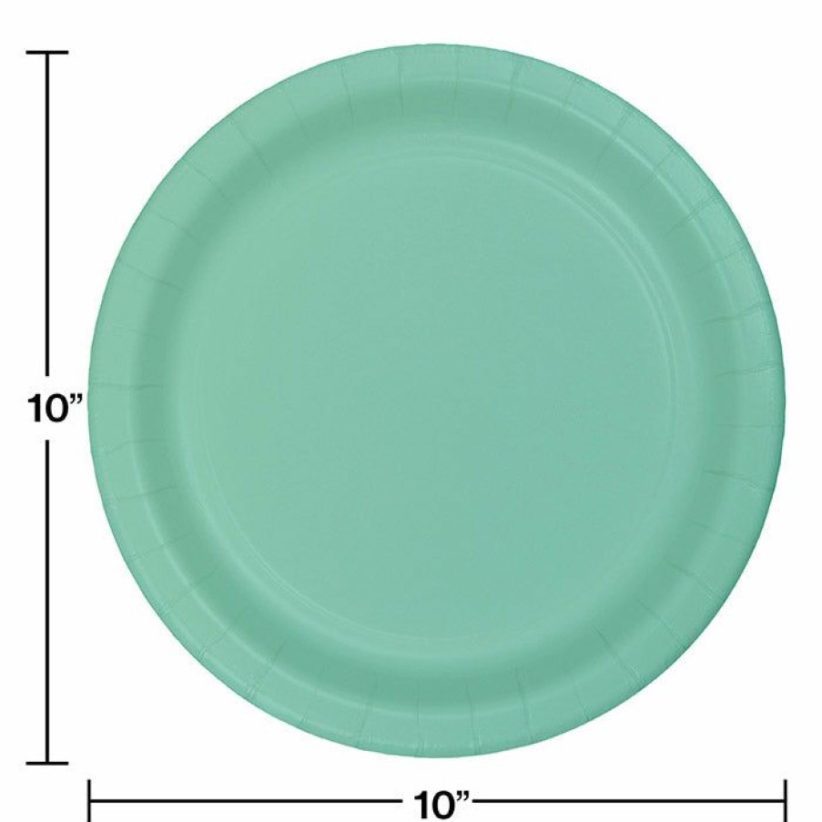 Solid Color Tableware * | Creative Converting Fresh Mint Green Banquet Plates, 24 Ct Solid Color Tableware