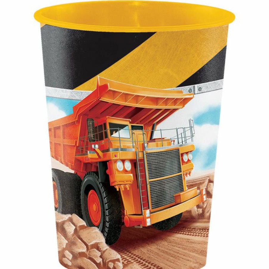 Birthdays * | Creative Converting Kids Birthday Party Themes Big Dig Construction Plastic Keepsake Cup 16 Oz.