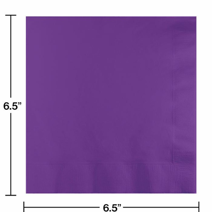 Solid Color Tableware * | Creative Converting Amethyst Luncheon Napkin 2Ply, 50 Ct Solid Color Tableware