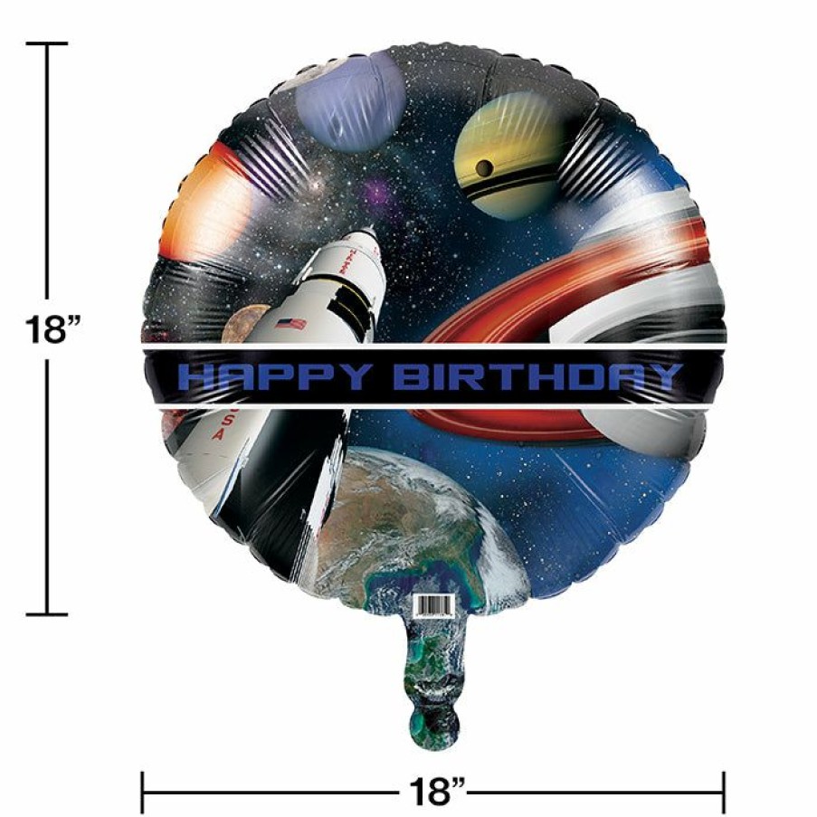 Birthdays * | Creative Converting Space Blast Metallic Balloon 18