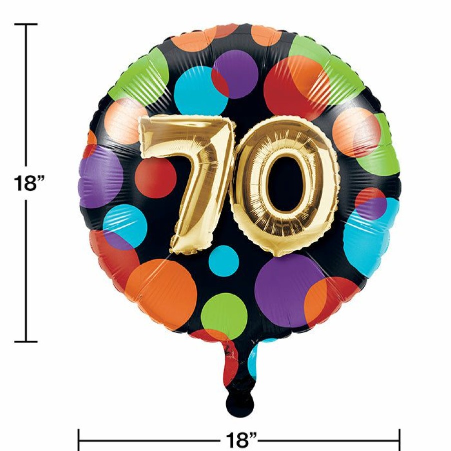 Birthdays * | Creative Converting Balloon Birthday Metallic Balloon 18 , 70 (Case Pack Of 10)