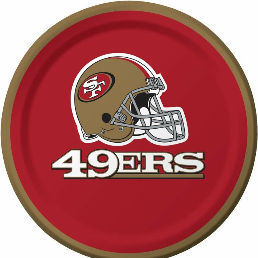 Sports * | Creative Converting San Francisco 49Ers Dessert Plates, 8 Ct