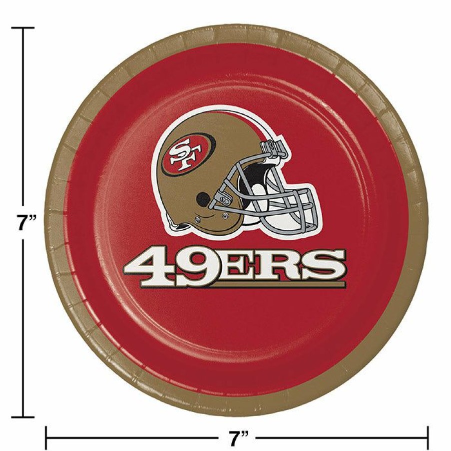 Sports * | Creative Converting San Francisco 49Ers Dessert Plates, 8 Ct