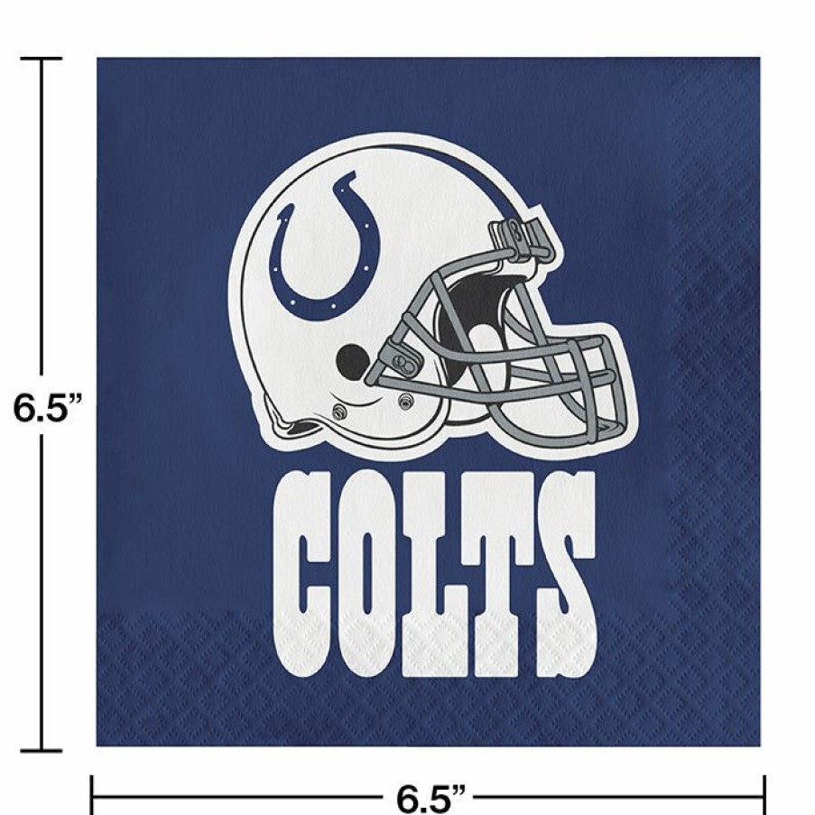 Sports * | Creative Converting Indianapolis Colts Napkins, 16 Ct