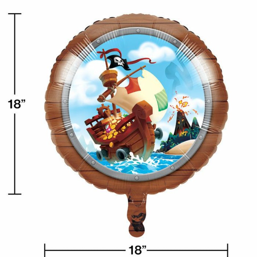 Birthdays * | Creative Converting Pirate Treasure Metallic Balloon 18