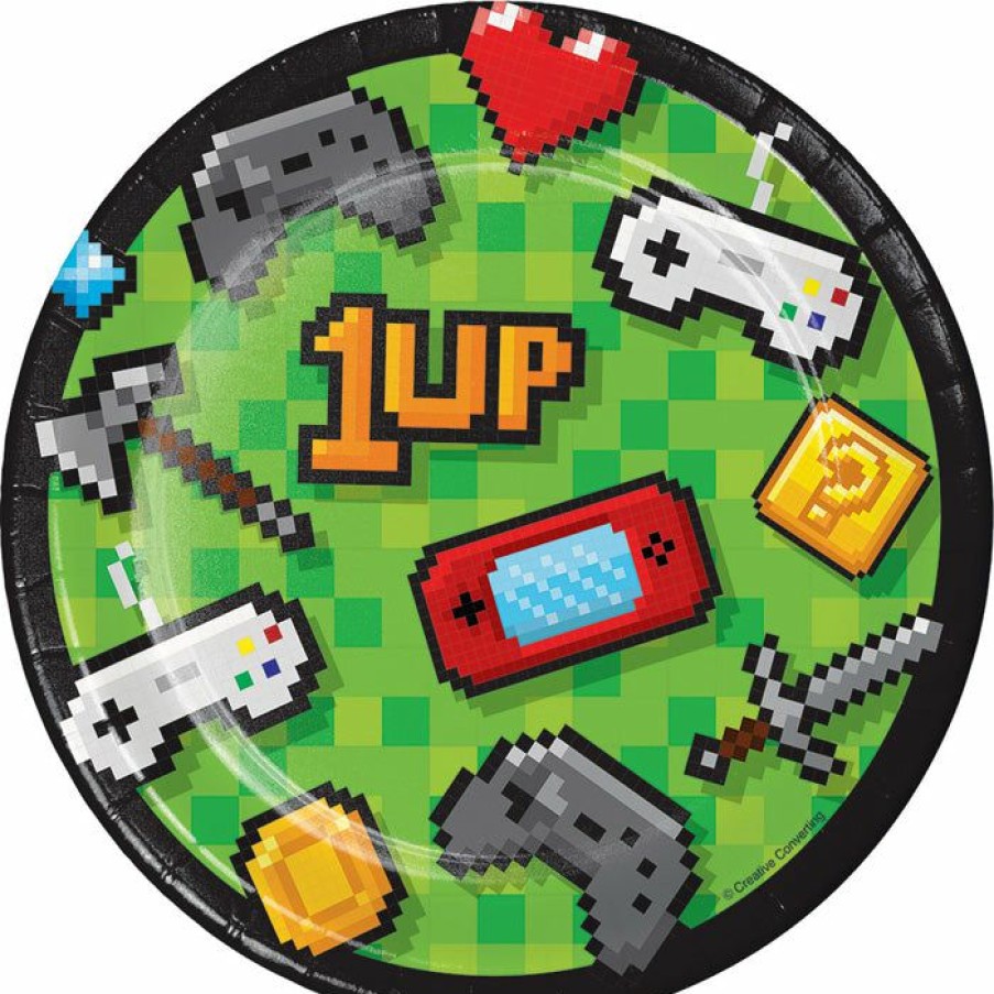 Birthdays * | Creative Converting Kids Birthday Party Themes Video Game Party Dessert Plates, 8 Ct