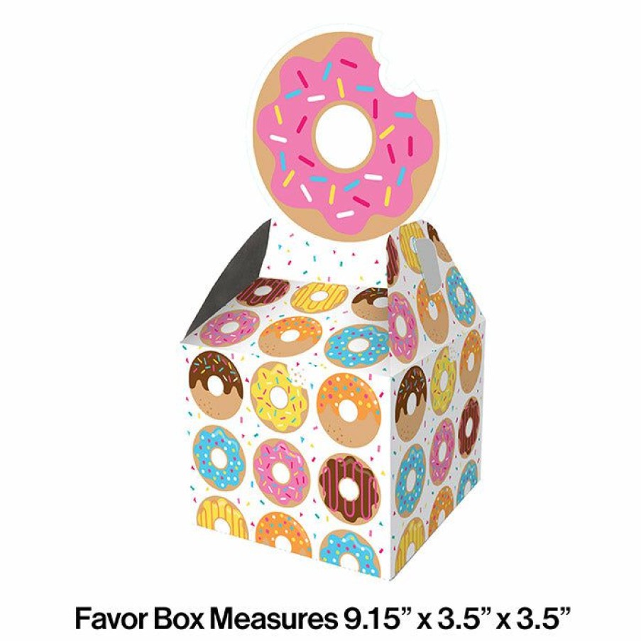 Birthdays * | Creative Converting Donut Time Favor Boxes, 8 Ct Kids Birthday Party Themes