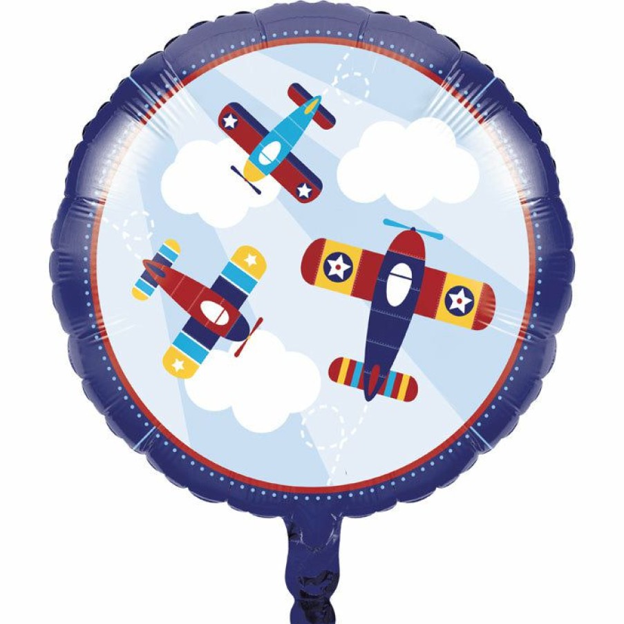 Birthdays * | Creative Converting Kids Birthday Party Themes Lil' Flyer Airplane Metallic Balloon 18