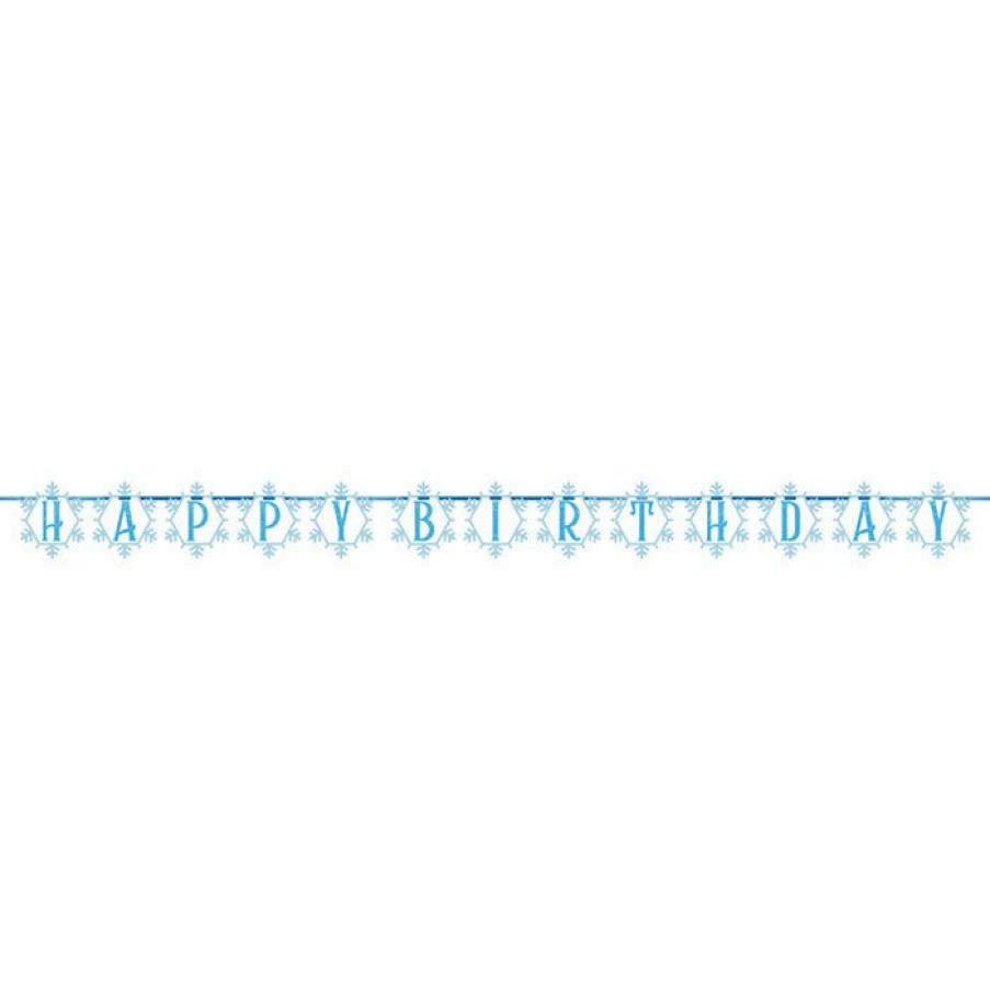 Birthdays * | Creative Converting Kids Birthday Party Themes Snow Princess Banners 12 Ct