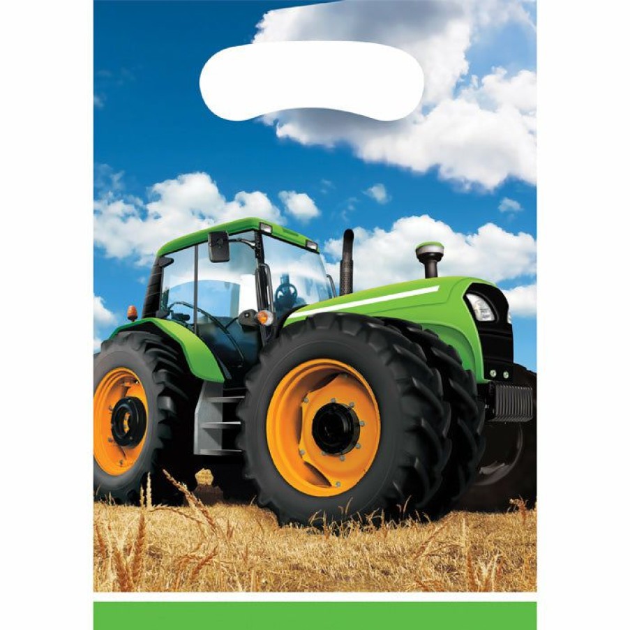 Birthdays * | Creative Converting Tractor Time Favor Bags, 8 Ct