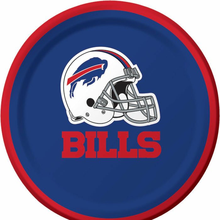 Sports * | Creative Converting Buffalo Bills Dessert Plates, 8 Ct Nfl And Football Party Supplies