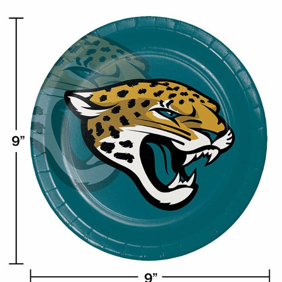 Sports * | Creative Converting Jacksonville Jaguars Paper Plates, 8 Ct